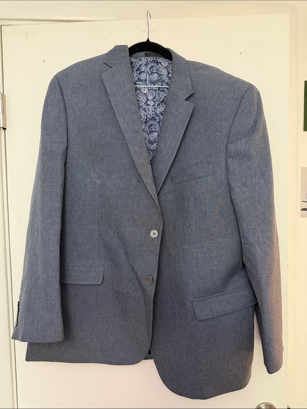 Men's CHAPS Classic Blue/Gray Two-Button Blazer